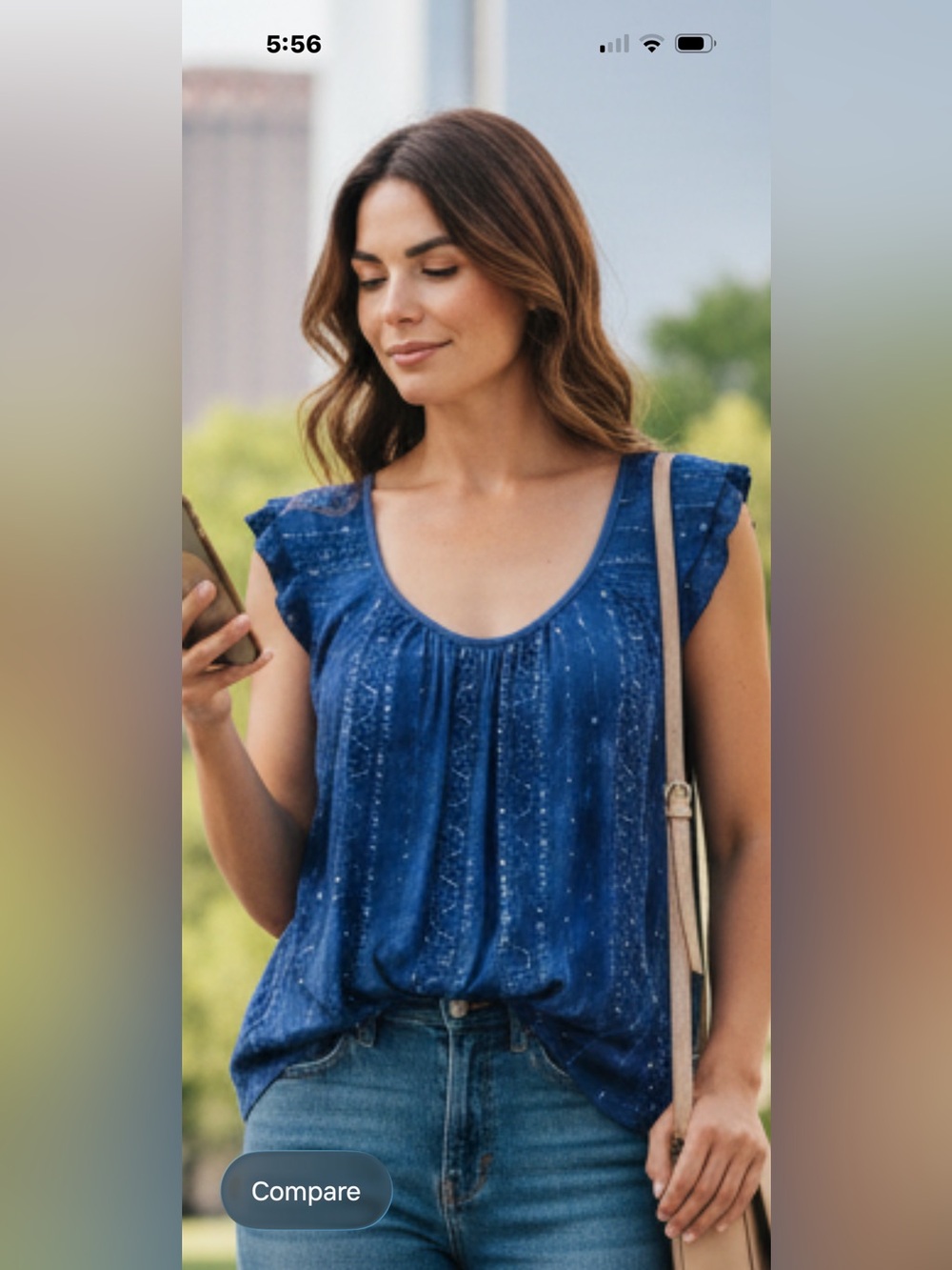 Dress Barn Shimmery Royal Blue, Cap Sleeve Extra Layer Over Tummy, Stretchy